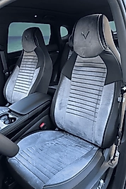 SPORT SERİSİ - GRİ BABYFACE KUMAŞ ve DERİ KOLTUK KILIFI VE BAŞLIĞI & FULL SET